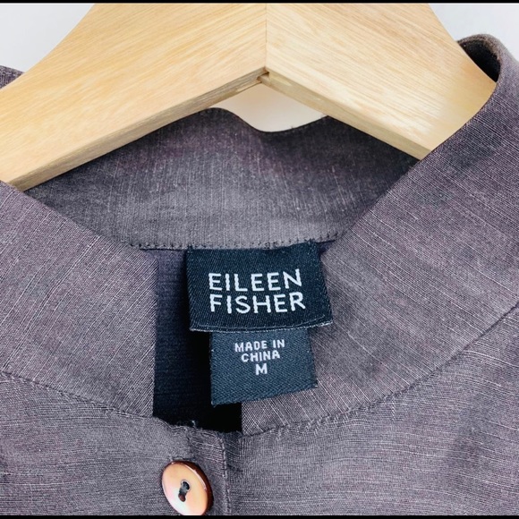 EILEEN FISHER Silk & Linen open front Jacket - Picture 5 of 7